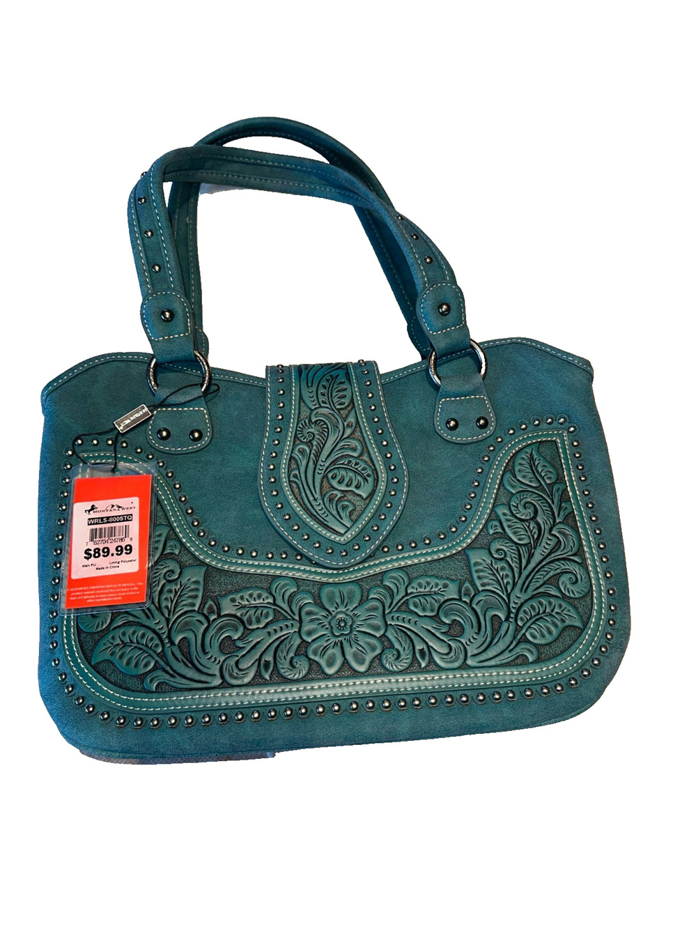 Montana West Turquoise Tooled Western Concealed Carry Handbag Purse CCW NWT